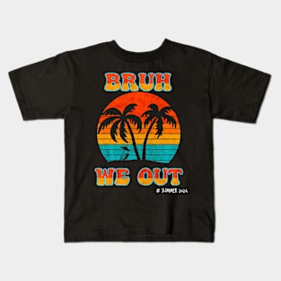 BRUH WE OUT  Tropical Beach Vacation Summer Kids T-Shirt